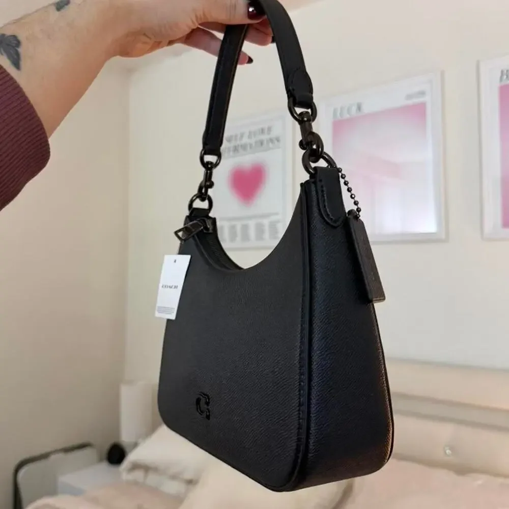 Coach hobo black small crossgrain - Picture 2 of 8